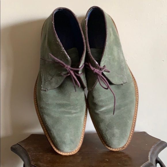 ted baker linnus chukka boots in dark Greek suede - Picture 2 of 11